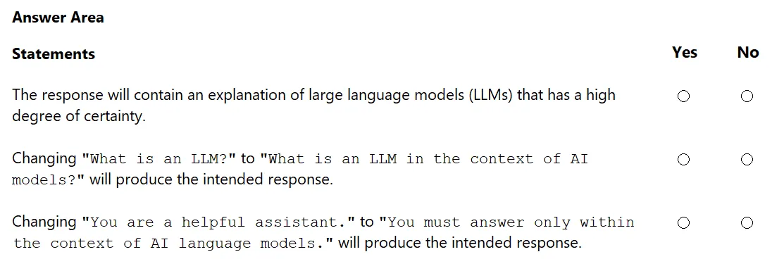 AI-102 practice question 306 figure