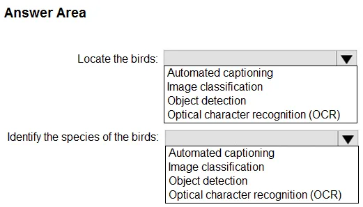 AI-900 practice question 135 figure