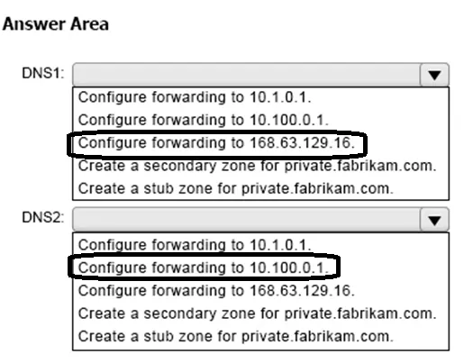Answer figure for AZ-700 question 127