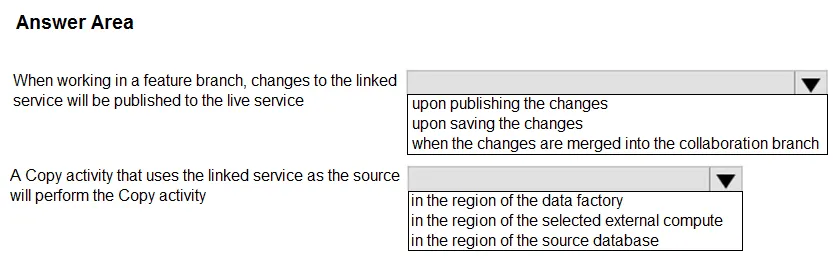 DP-203 practice question 131 figure