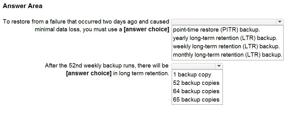 DP-300 practice question 293 figure