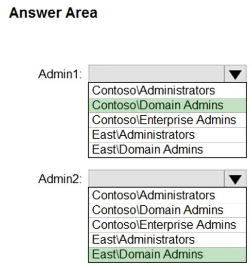 Answer figure for AZ-800 question 7