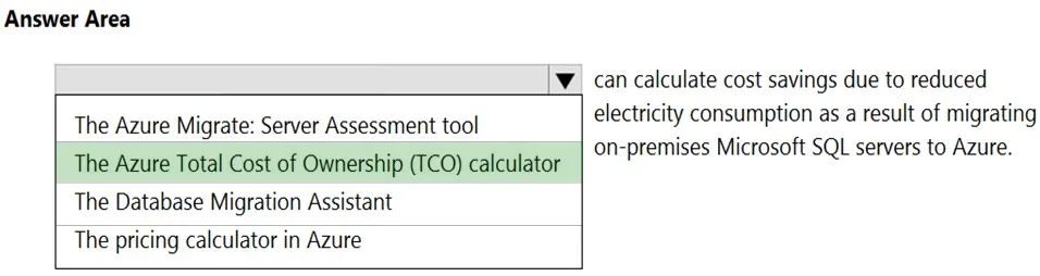 Answer figure for AZ-900 question 31