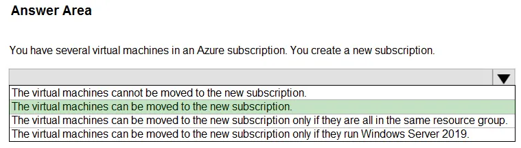 Answer figure for AZ-900 question 46