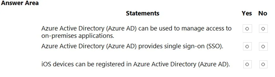 AZ-900 practice question 197 figure