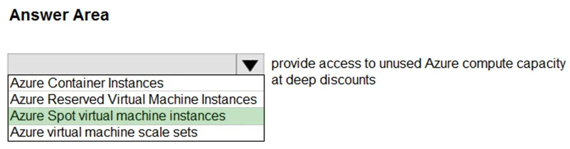 Answer figure for AZ-900 question 262