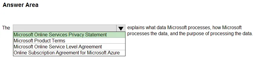 Answer figure for AZ-900 question 266