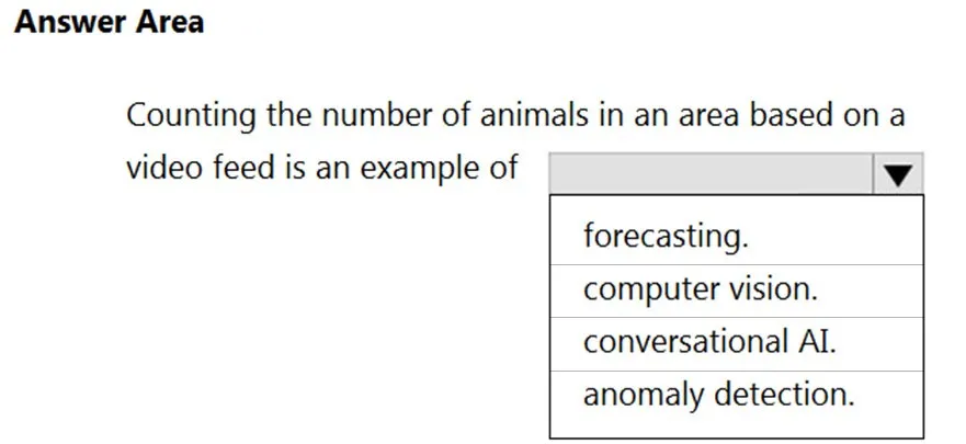 AI-900 practice question 213 figure