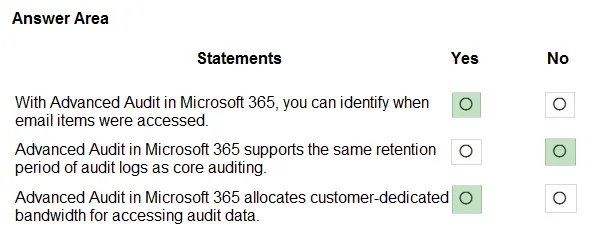 Answer figure for SC-900 question 204