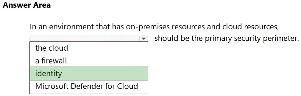 Answer figure for SC-900 question 26