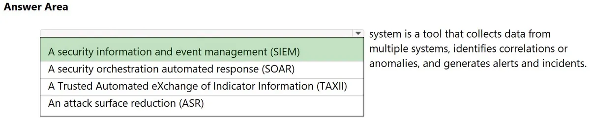 Answer figure for SC-900 question 29