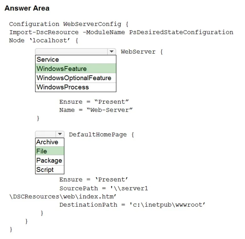 Answer figure for AZ-400 question 397