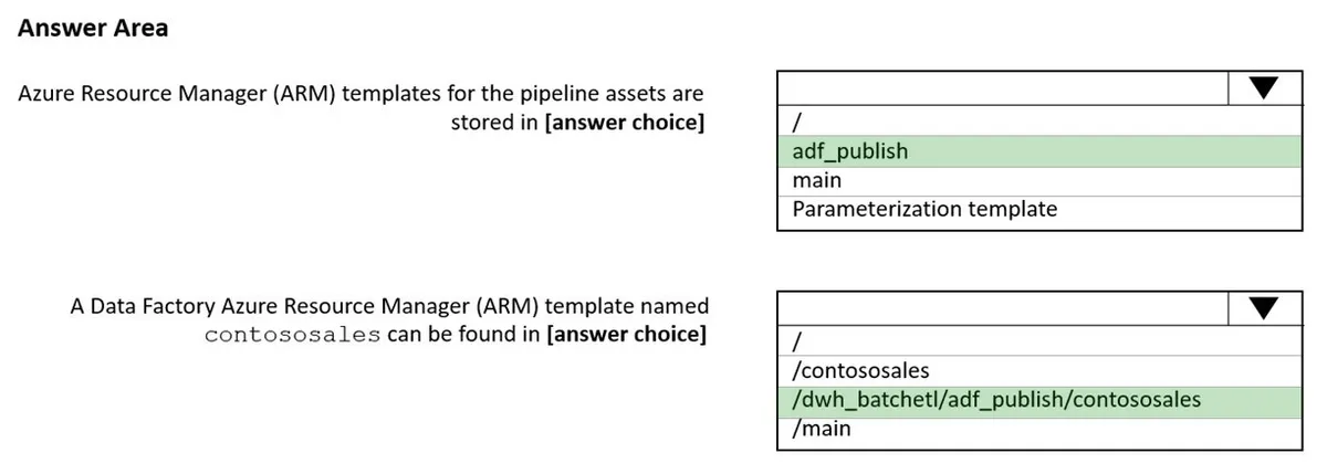 Answer figure for DP-203 question 192