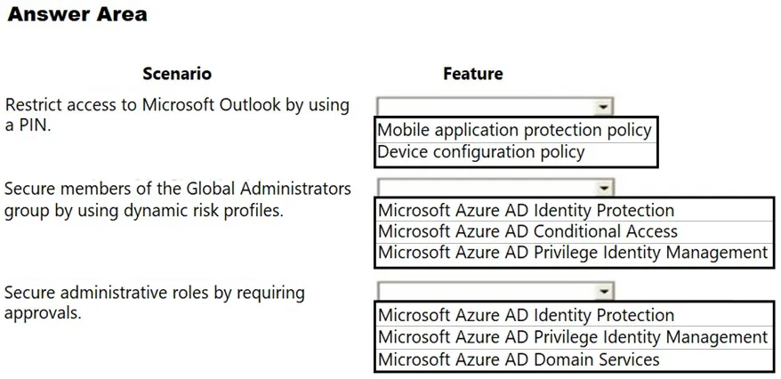 MS-900 practice question 11 figure