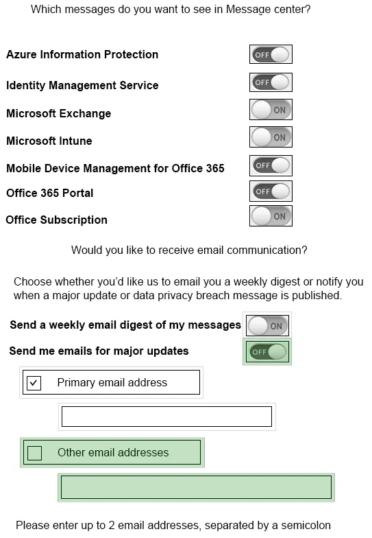 Answer figure for MS-900 question 209