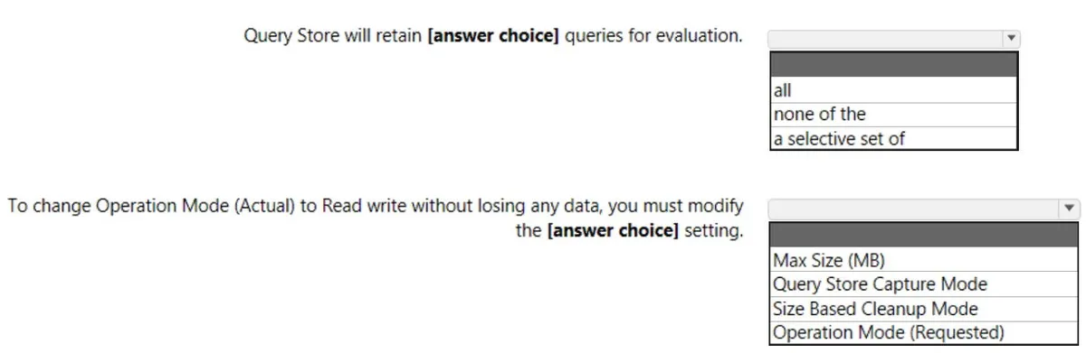 DP-300 practice question 342 figure