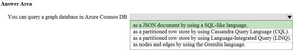 Answer figure for DP-900 question 19