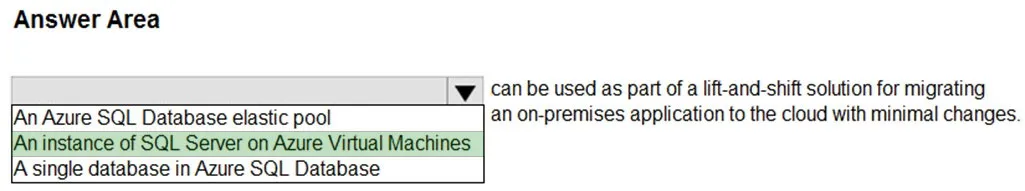 Answer figure for DP-900 question 112