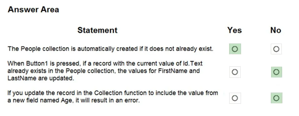 Answer figure for PL-200 question 136