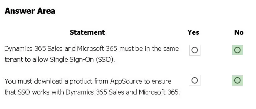Answer figure for PL-900 practice question 22