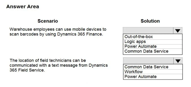 PL-400 practice question 35 figure