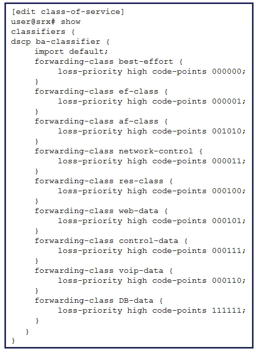 JN0-637 practice question 36 figure