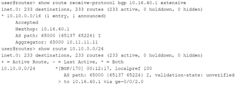 JN0-664 practice question 63 figure