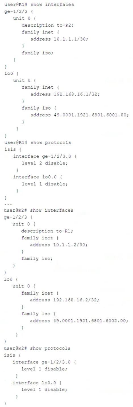 JN0-664 practice question 79 figure