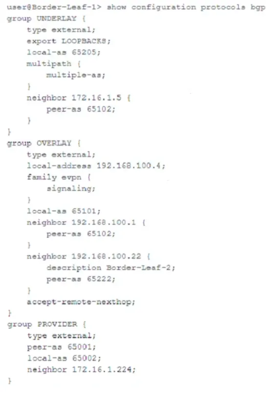 JN0-683 practice question 23 figure