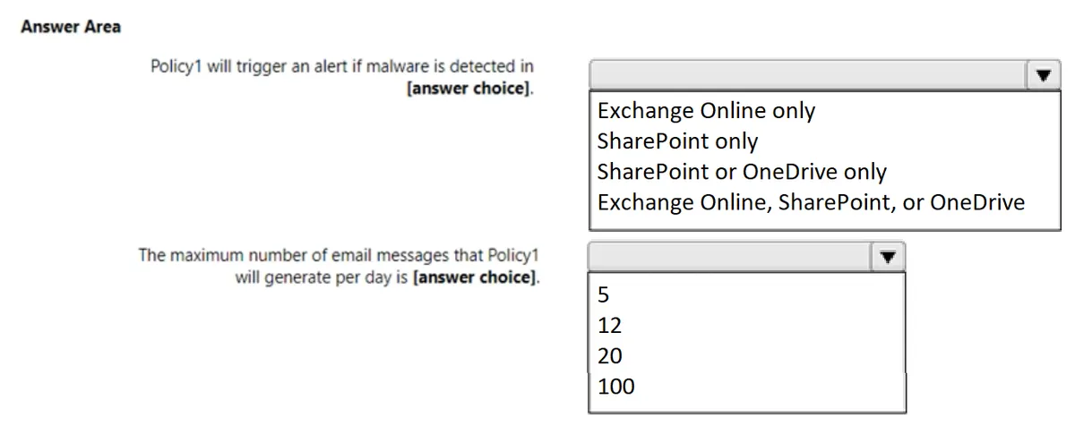 MS-102 practice question 100 figure