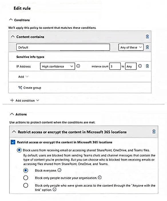 MS-102 practice question 121 figure