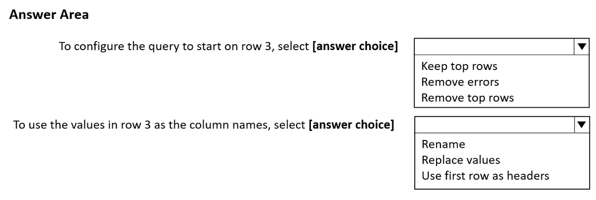 PL-300 practice question 33 figure