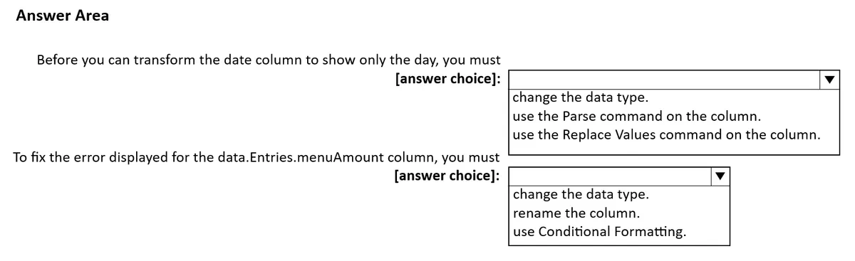 PL-300 practice question 43 figure