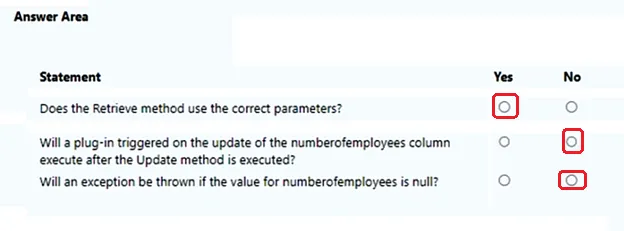 Answer figure for PL-400 practice question 11