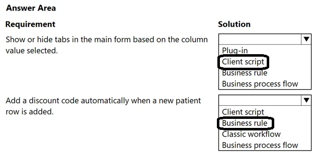 Answer figure for PL-600 question 156